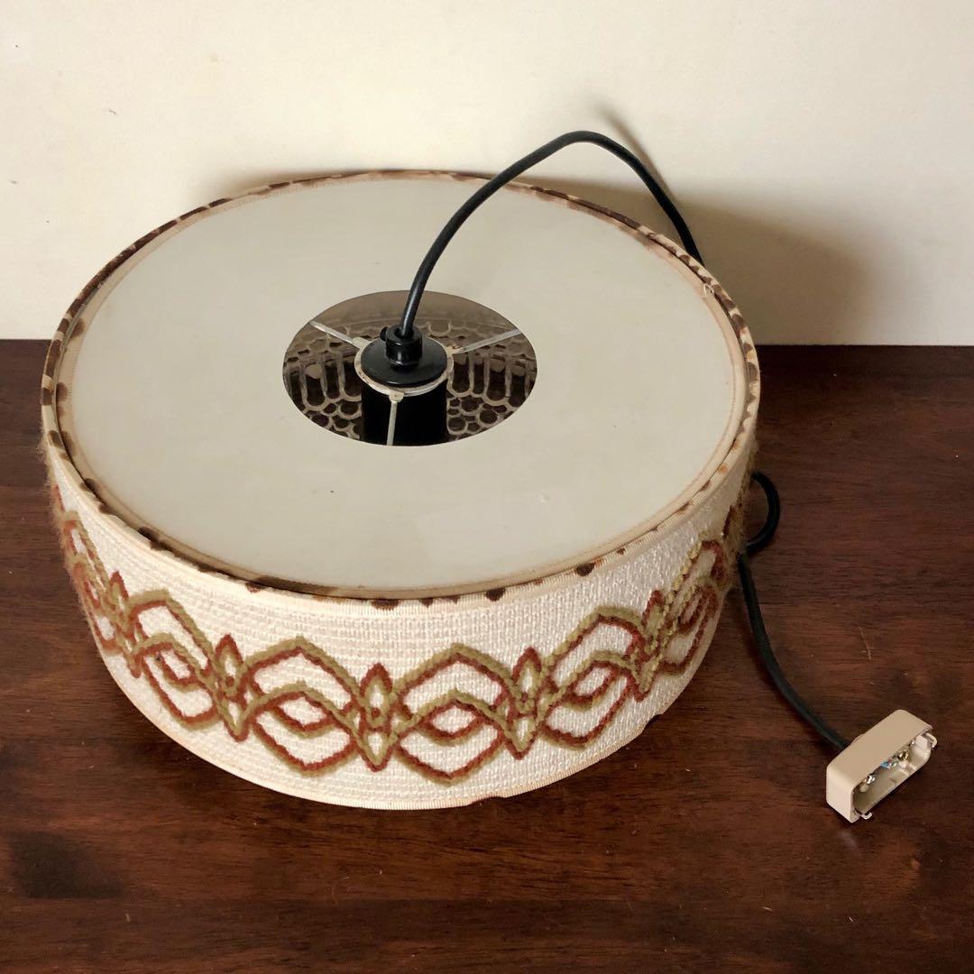 デンマーク　北欧ビンテージ　ジュートシェードペンダントランプ