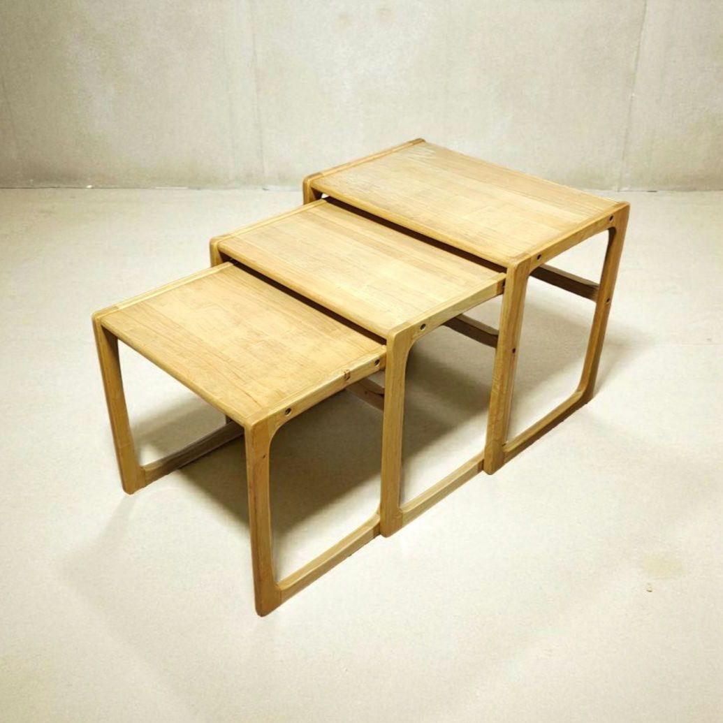 木製 ネストテーブル/花台/飾り台　大中小セット