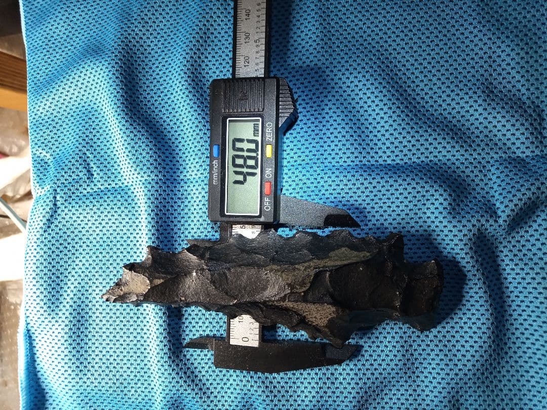 巨大石匙 スクレイパー 360 f 石器 サヌカイト 模写