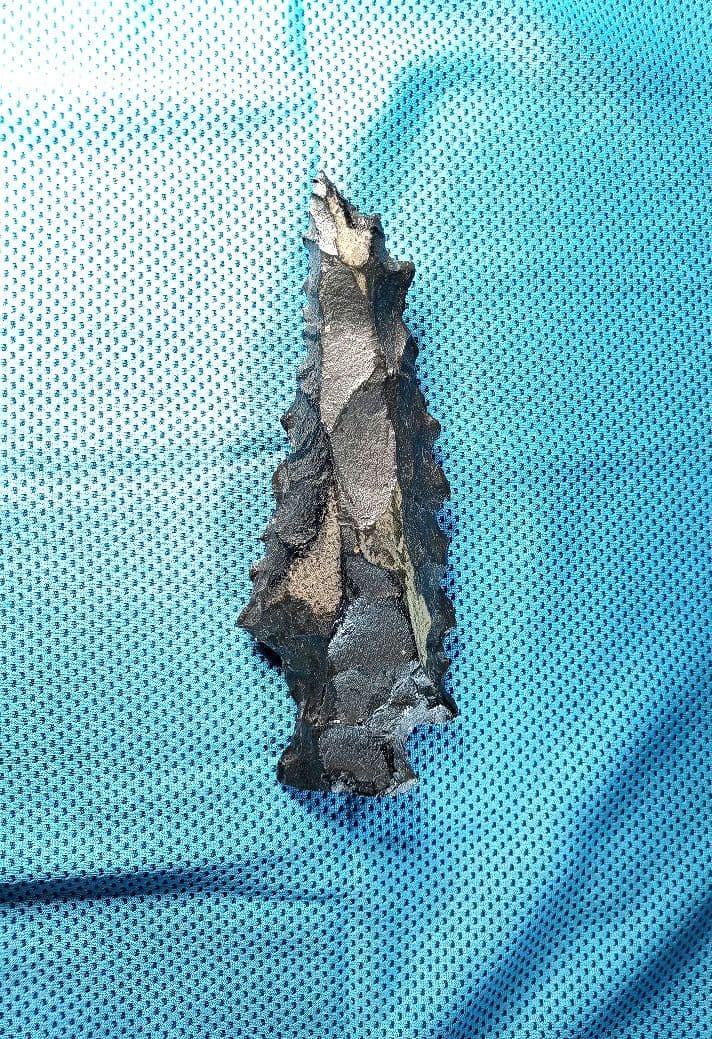 巨大石匙 スクレイパー 360 f 石器 サヌカイト 模写