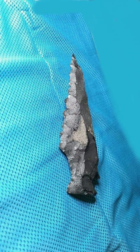 巨大石匙 スクレイパー 360 f 石器 サヌカイト 模写