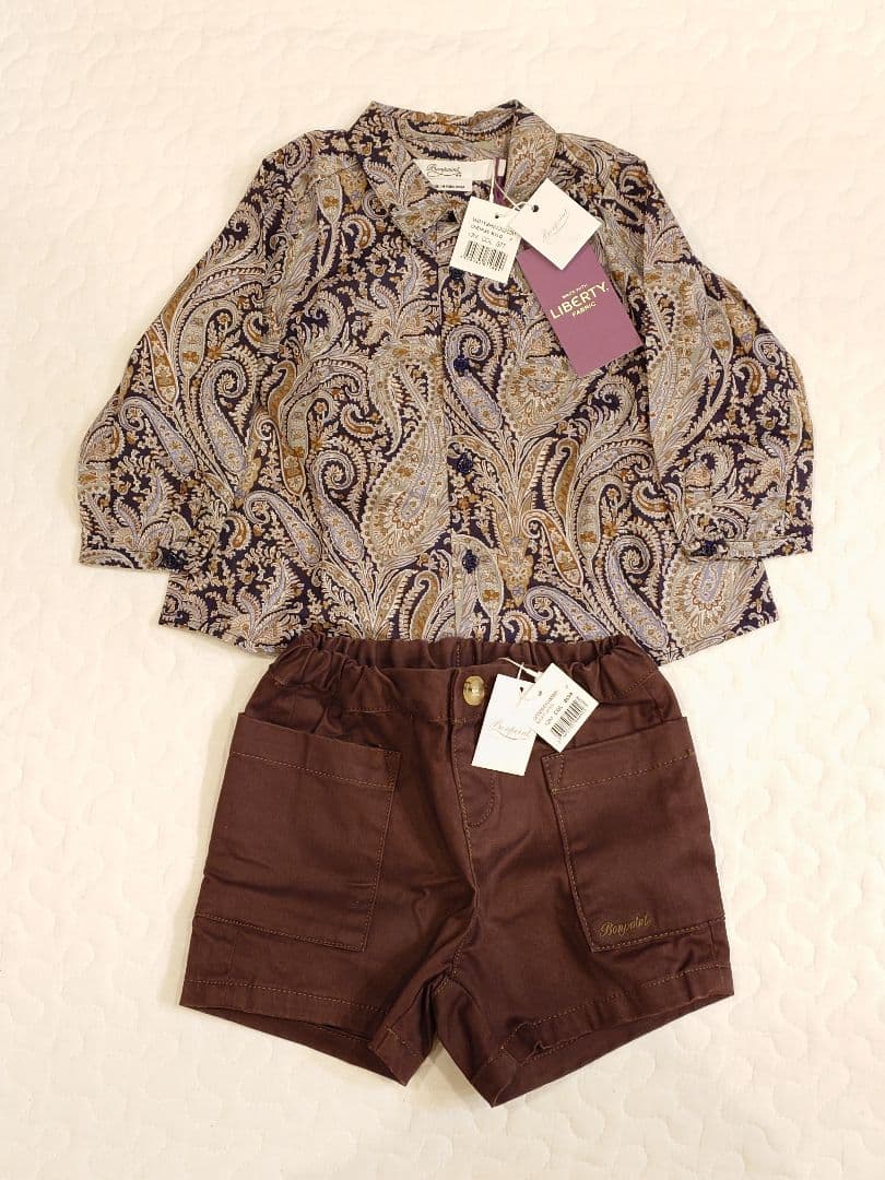 Bonpoint LIBERTY シャツとショートパンツセット 12M