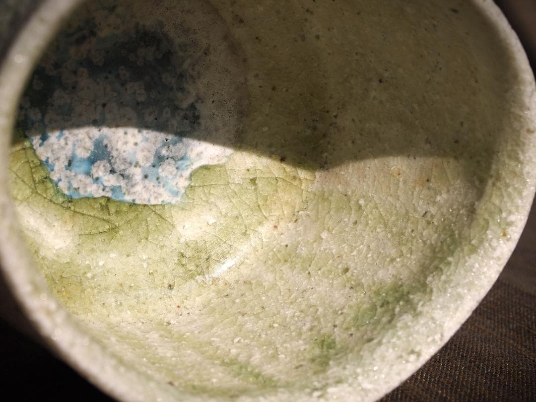 新作★辻村唯【師：辻村史朗】★自然釉小服茶碗★共箱・布