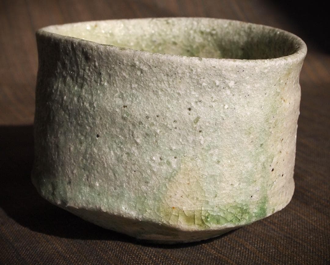 新作★辻村唯【師：辻村史朗】★自然釉小服茶碗★共箱・布