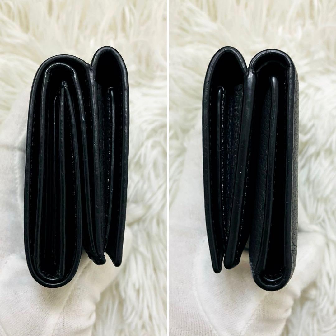 極美✨付属完備✨LOEWE 三つ折り財布 レザー トライフォールド グレー