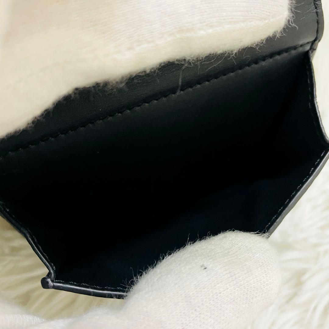 極美✨付属完備✨LOEWE 三つ折り財布 レザー トライフォールド グレー