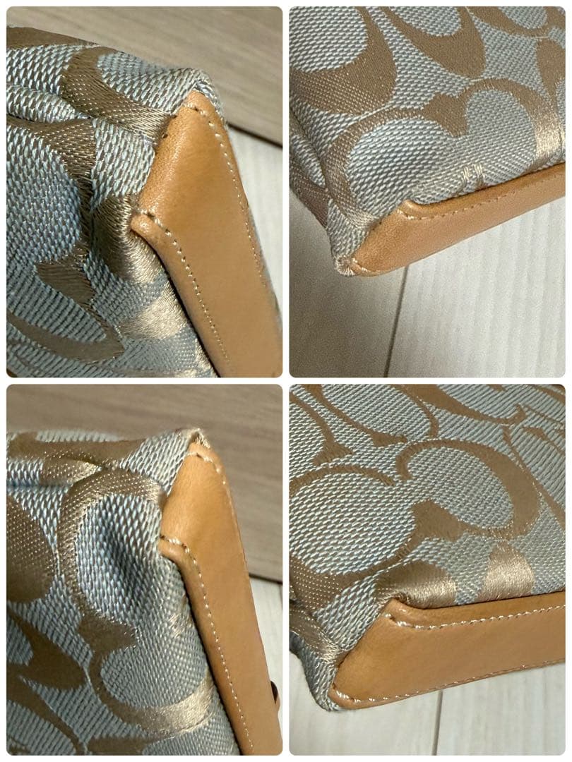 【美品】COACH シグネチャー ワンショルダーバッグ アクセサリーポーチ レア