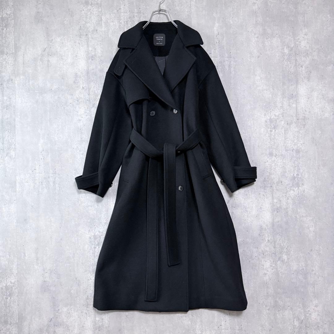 K*I様 ユナイテッドトウキョウ ビッグカラーコート 保温 撥水 ブラック WE
