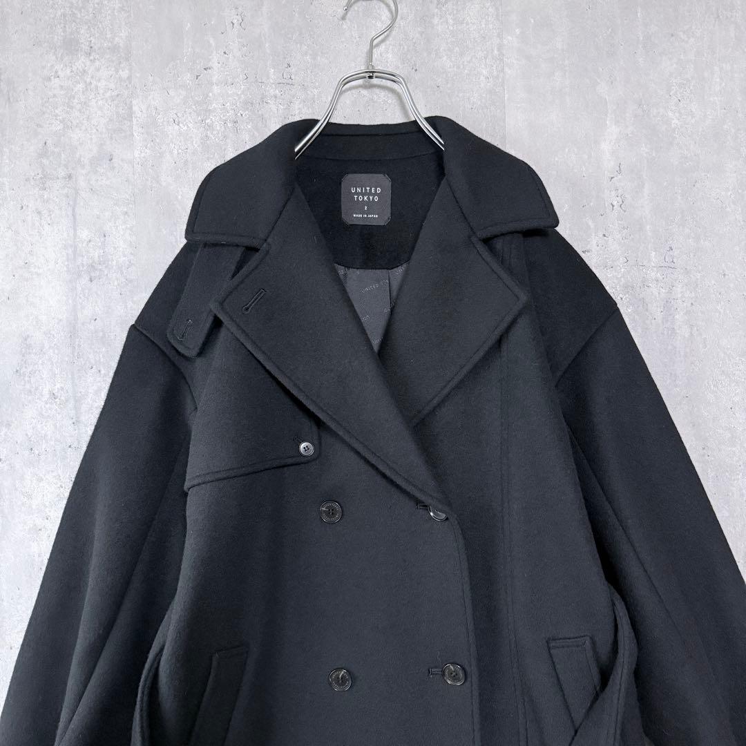 K*I様 ユナイテッドトウキョウ ビッグカラーコート 保温 撥水 ブラック WE