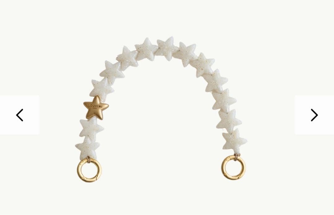 新品未使用LOUVINIハンドストラップPETIT ETOILE WHITE