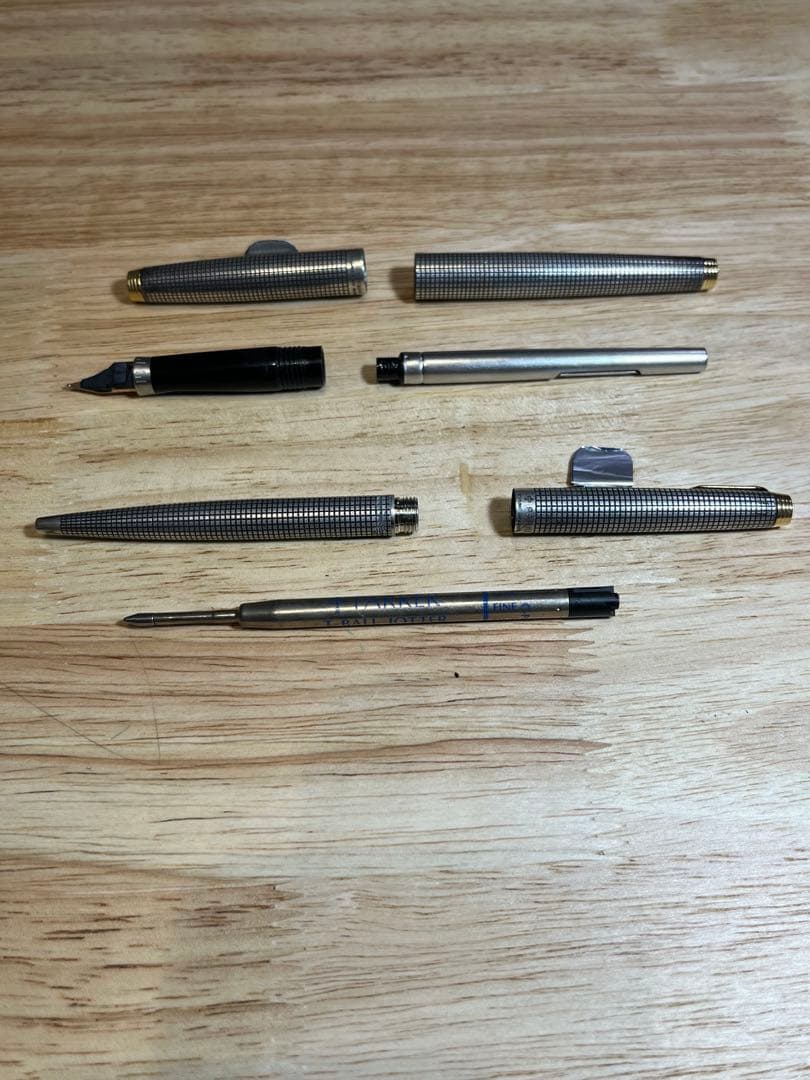 パーカー/Parker 万年筆・ボールペンセット　★スターリングシルバー　14Ｋ