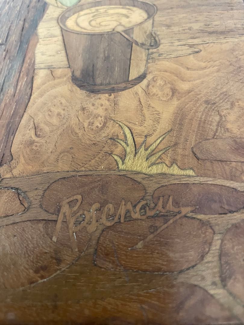 アンティーク　骨董　寄木細工　ナポレオン　コルシカ島　絵画