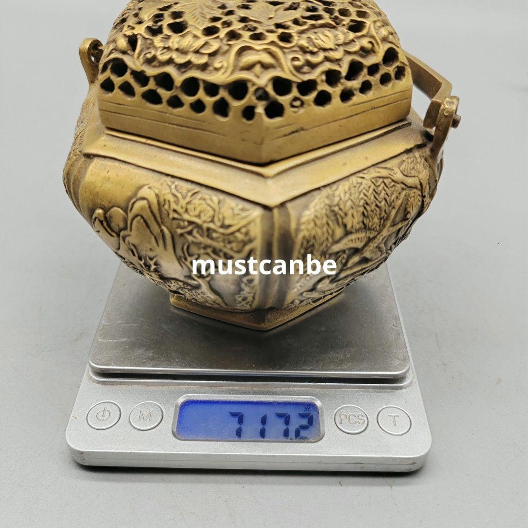 香炉 暖手炉 香具 提梁薫香炉 銅製品 工芸品 置物