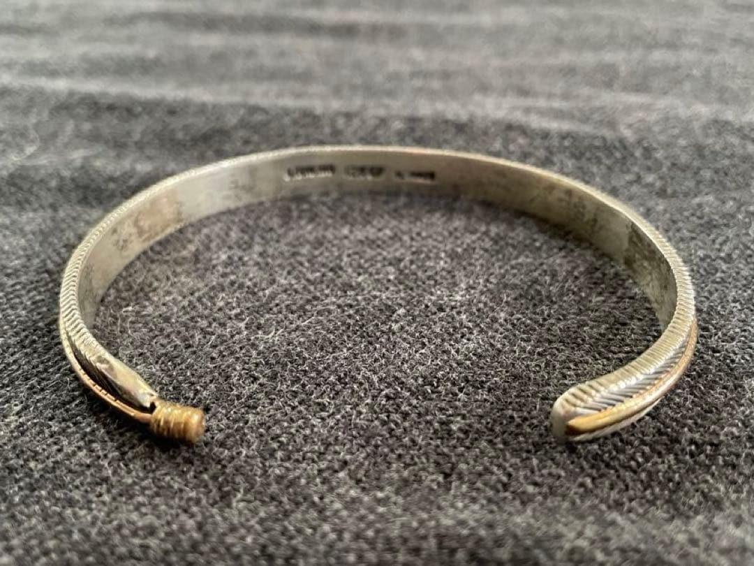 ナバホ ハーヴィーメイス フェザーバングル 12KGF