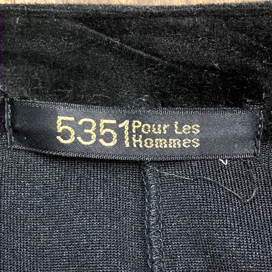 5351pour les hommes ベロア ライダース ジャケット 日本製