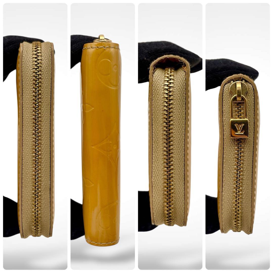 美品✨ルイヴィトン モノグラム ヴェルニ ブルーム ラウンドファスナー 折り財布