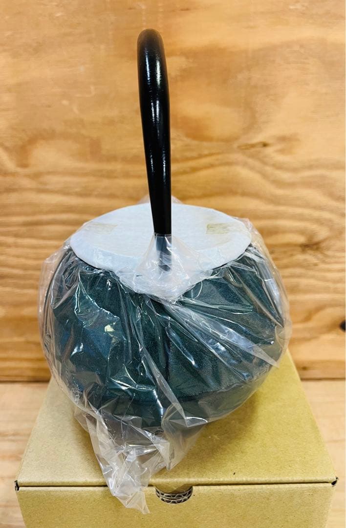 未使用 長期保管品 南部鉄瓶 池永鉄工 菖蒲グリーン 定価27500円