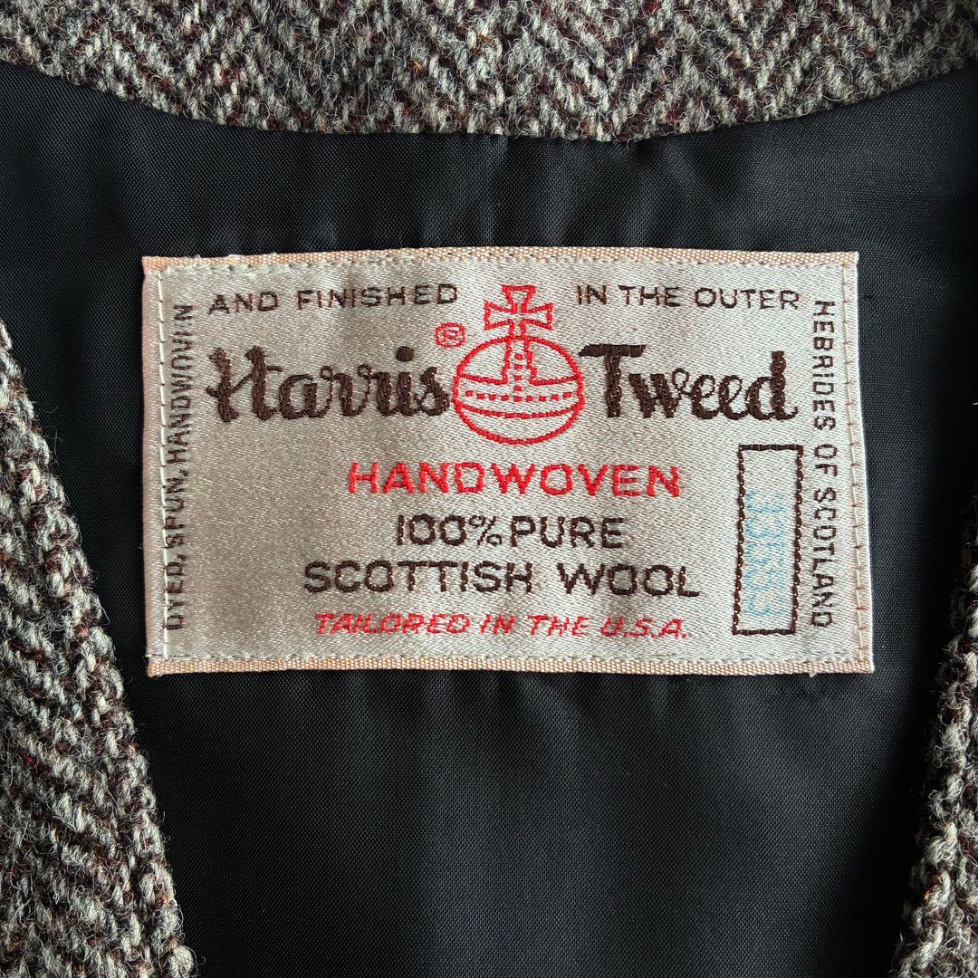 HARRIS TWEED USA製 ヘリンボーンベスト スコットランド産ウール