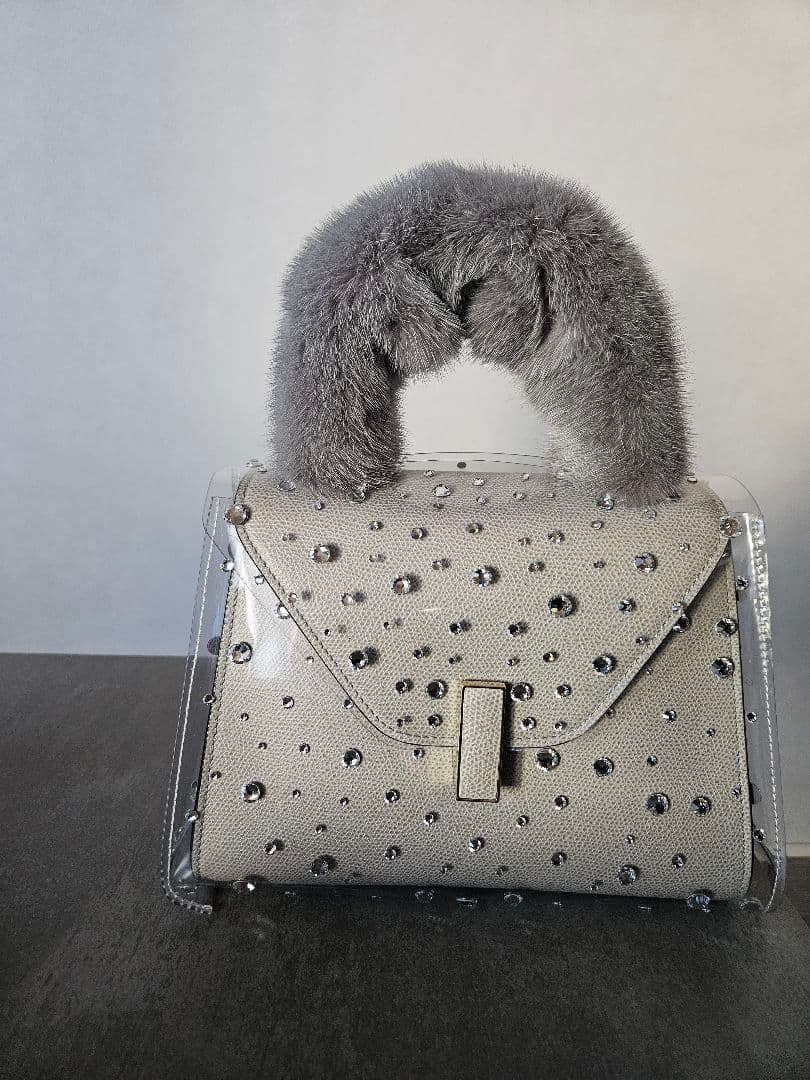 ヴァレクストラ　ミンクファーハンドルカバーグレー系