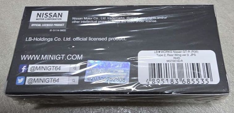 ミニカー MINIGT LB WORKS NISSAN GT-R -JPS 140