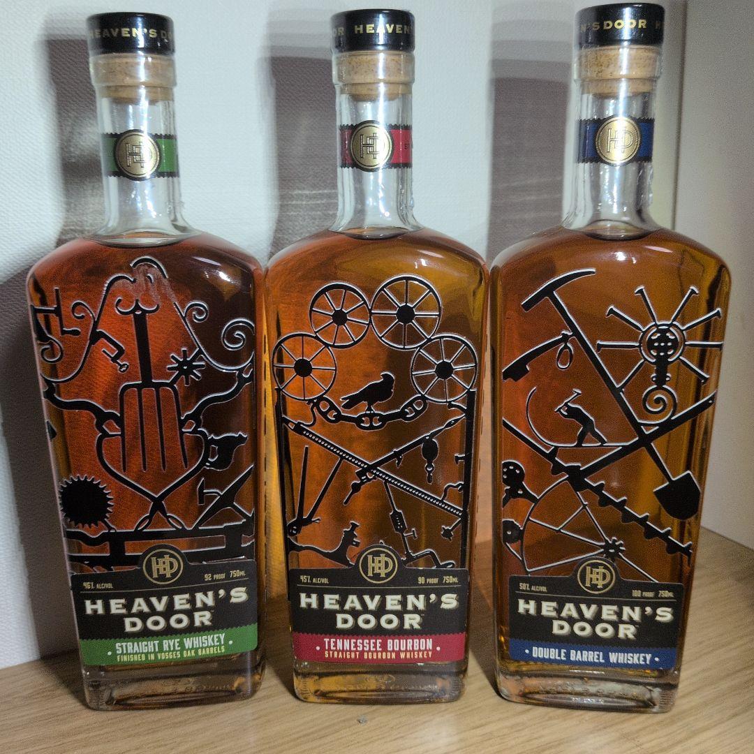 HEAVEN'S DOOR ストレートライウイスキー 他計３本。箱無し。未開栓。