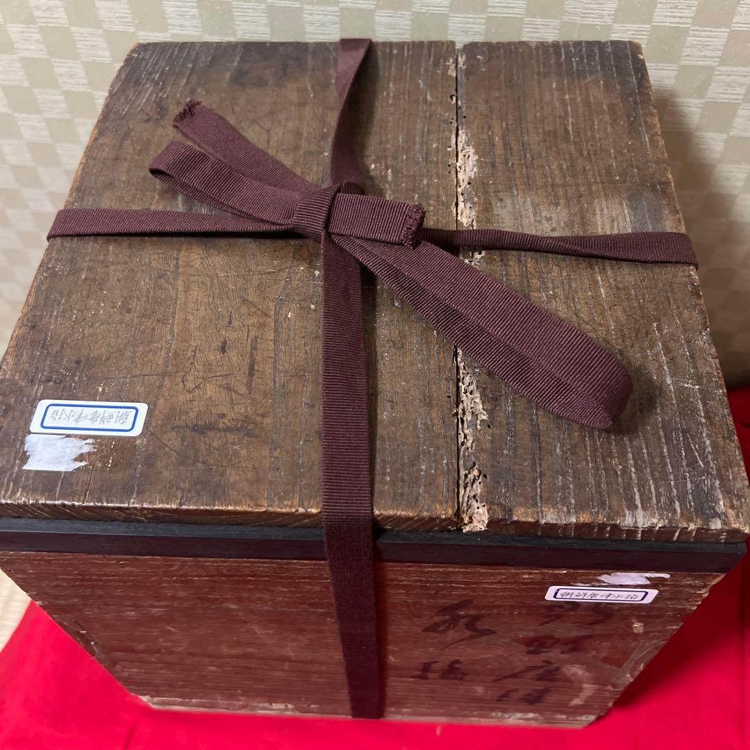 江戸時代物 茶道具 古唐津 水指 塗蓋 朝鮮唐津 骨董 古道具 古玩