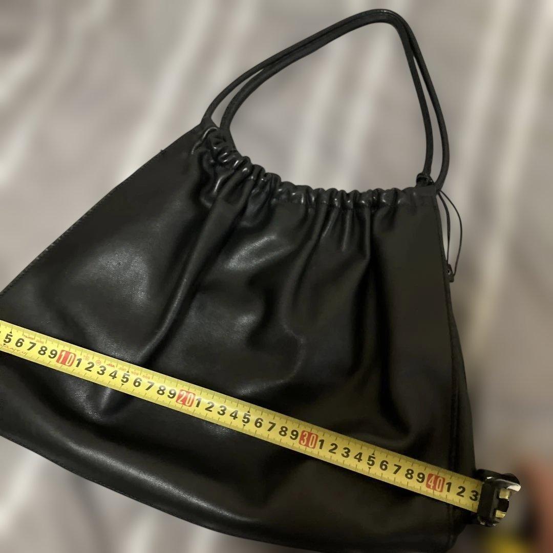 GUCCIブラックショルダーバッグ ギャザー入り