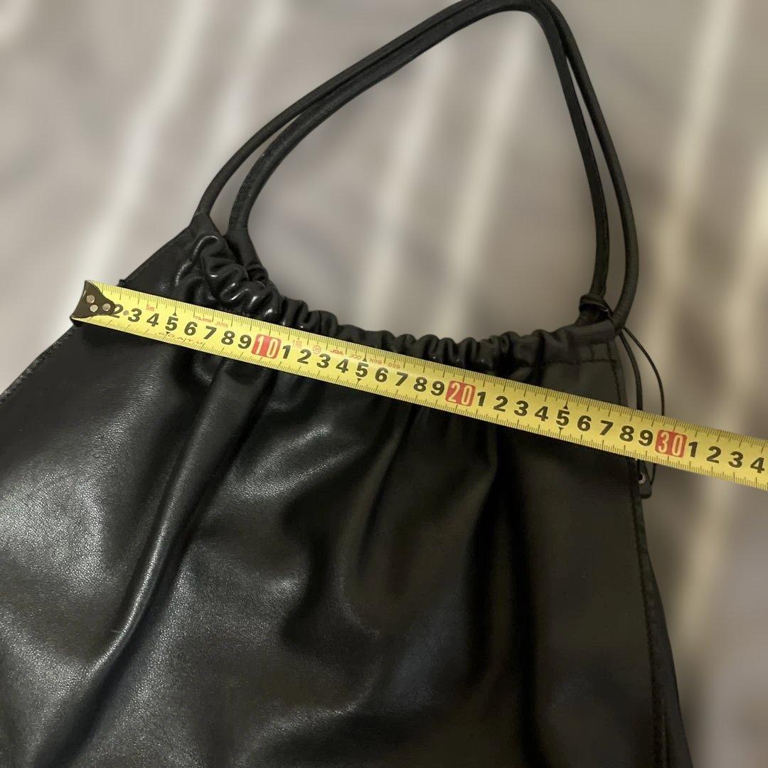 GUCCIブラックショルダーバッグ ギャザー入り