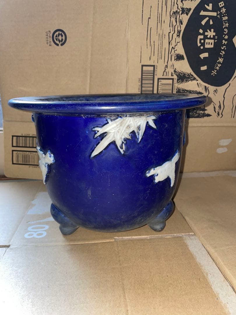 最終価格　盆栽鉢 植木鉢 鉢 瑠璃　アンティーク