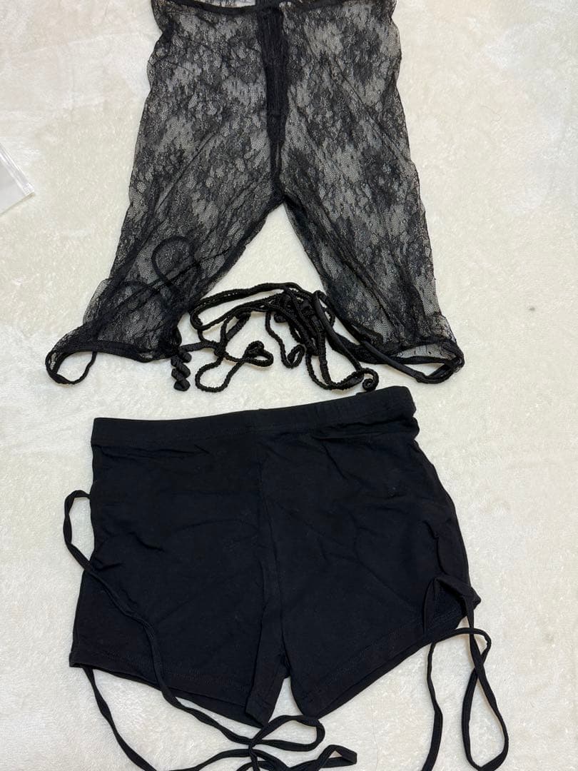 即購可　Nordess レースタイツ　5分丈　ブラック　廃盤　完売品　激レア新品