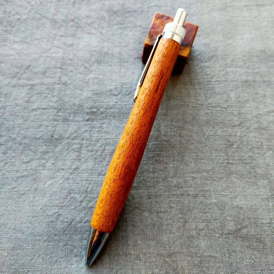 伊勢神宮　欅　ハンドメイド　木軸ボールペン　G2　天然木　シルバー