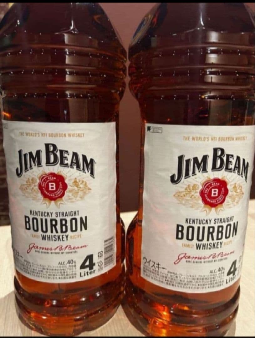 1/27限定値新品未開封⭐️Jim Beam バーボンウイスキー 4L 2本