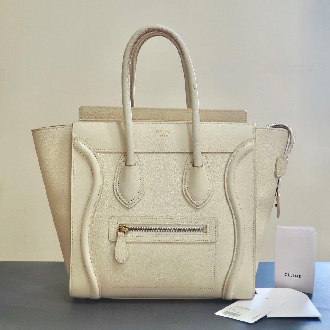 ✿CELINE✿ラゲージ マイクロショッパー ホワイト アイボリー 白