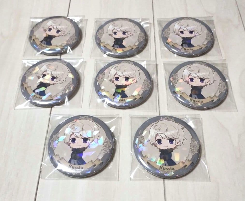 ヘタリア　ロシア　Art ver.　ホログラム缶バッジ　8つセット