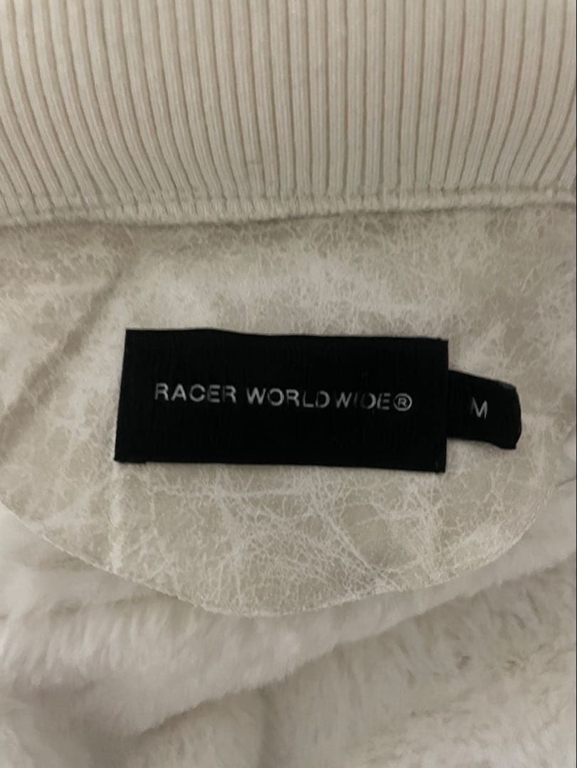 ジャケット・アウター Racer Worldwide white SHEEPASKIN JACKET