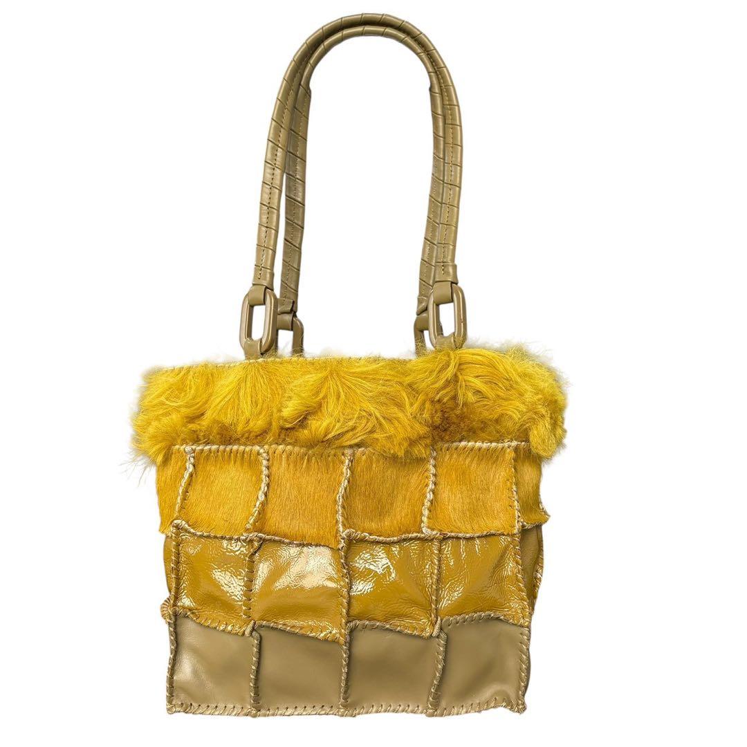 JAMIN PUECH ファー パッチワーク レザー ハラコ トートバッグ