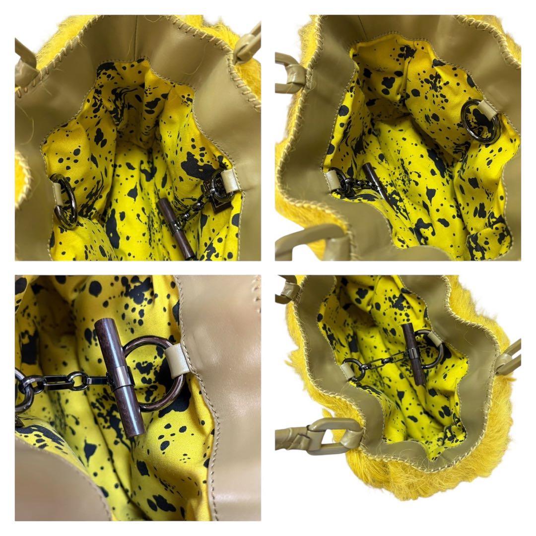 JAMIN PUECH ファー パッチワーク レザー ハラコ トートバッグ