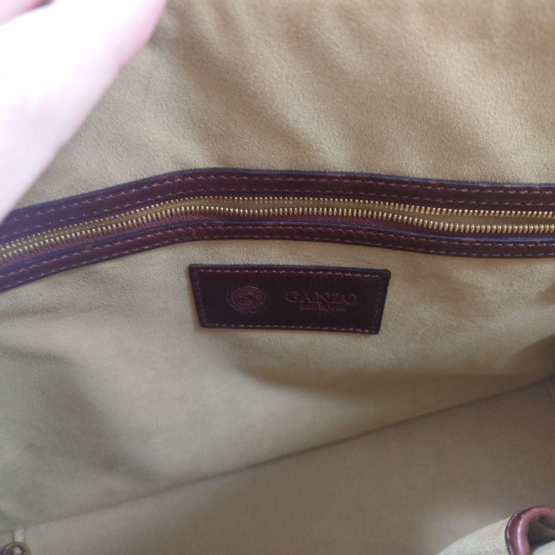 【美品】 GANZO GUD ブリーフケース カーフレザー ボルドー　保存袋付