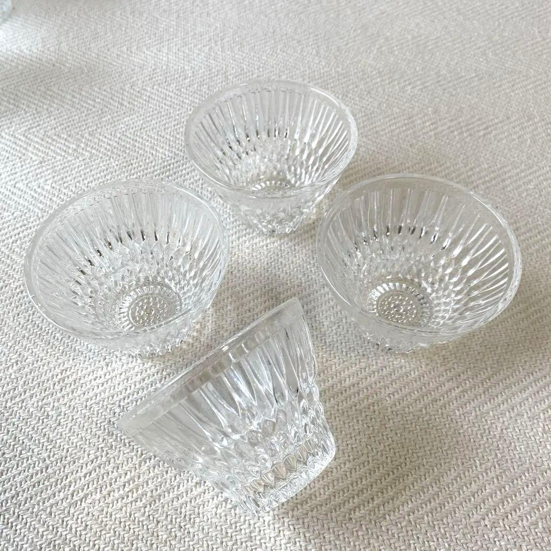 70年代 クリア プレスガラス テーブル セット売 確認ページのため購入不可❗️