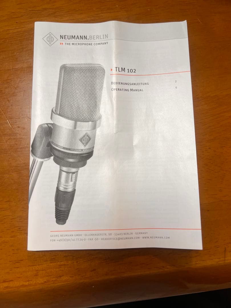 NEUMANN TLM102 正規品 コンデンサーマイク