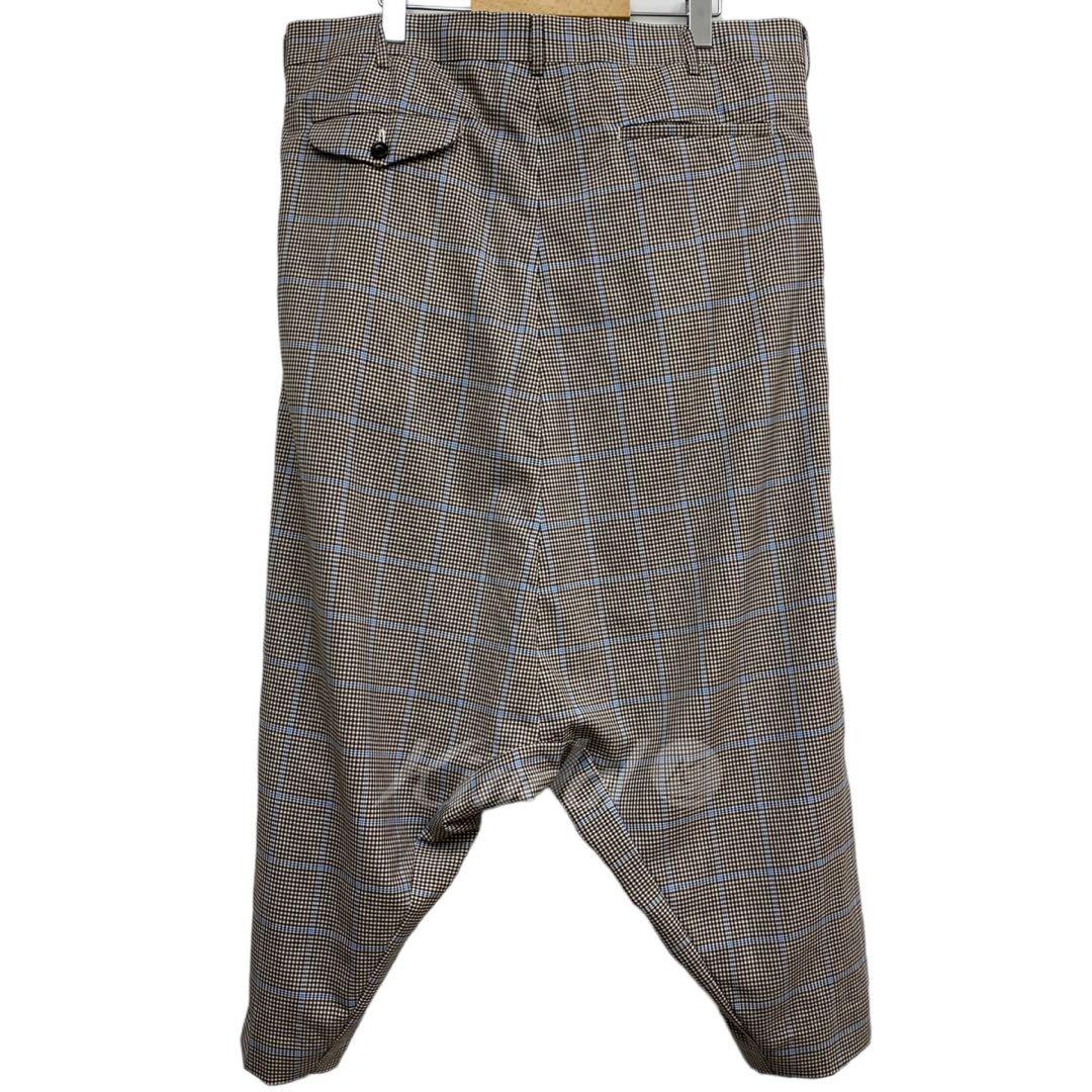 COMME des GARÇONS HOMME PLUS茶チェックサルエルパンツ