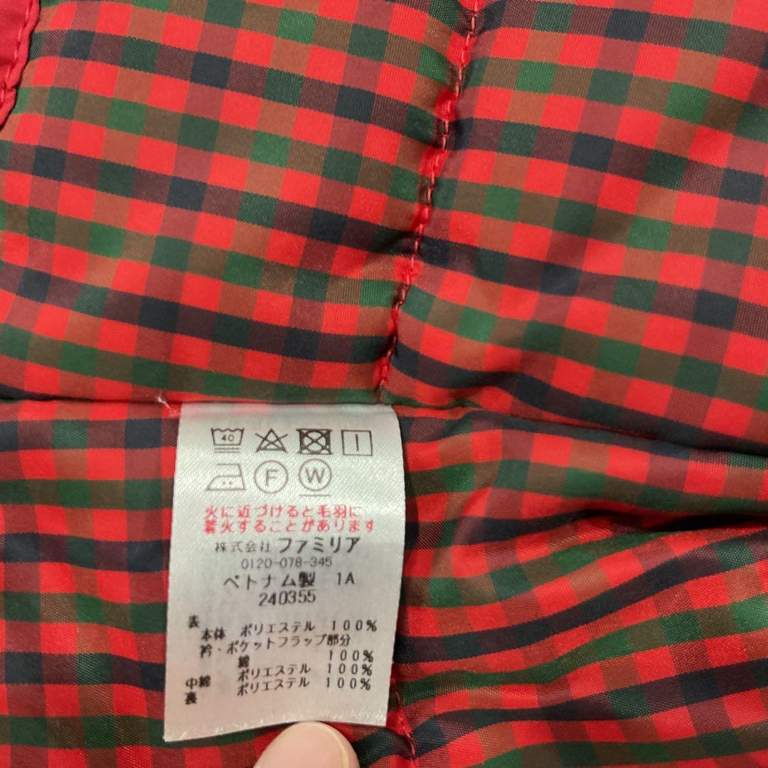 り*り様 familiar キッズ　赤 アウター ダウン　サイズ90 ガールズ