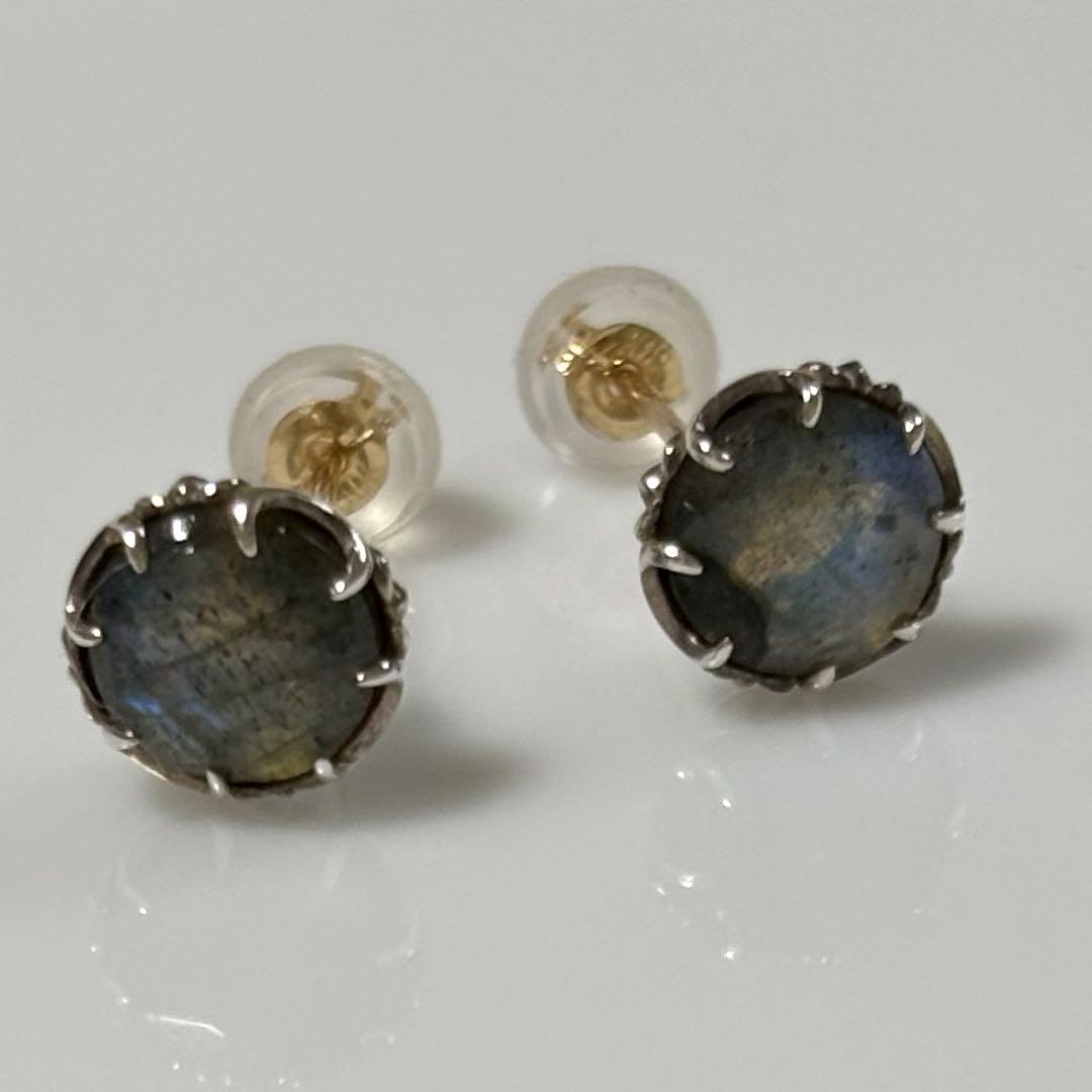 アガット シルバー ラブラドライト ピアス