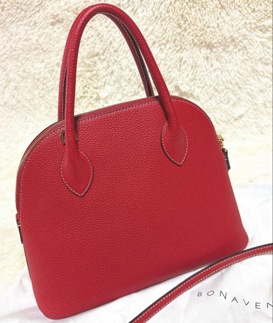 【極美品】ボナベンチュラ エマ バッグ　28シュリンク　赤　レッド