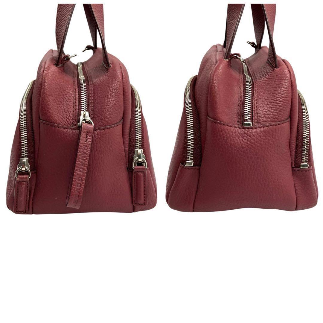 良品 2009 MAURO GOVERNA ハンドバッグ 2way 紫ピンク