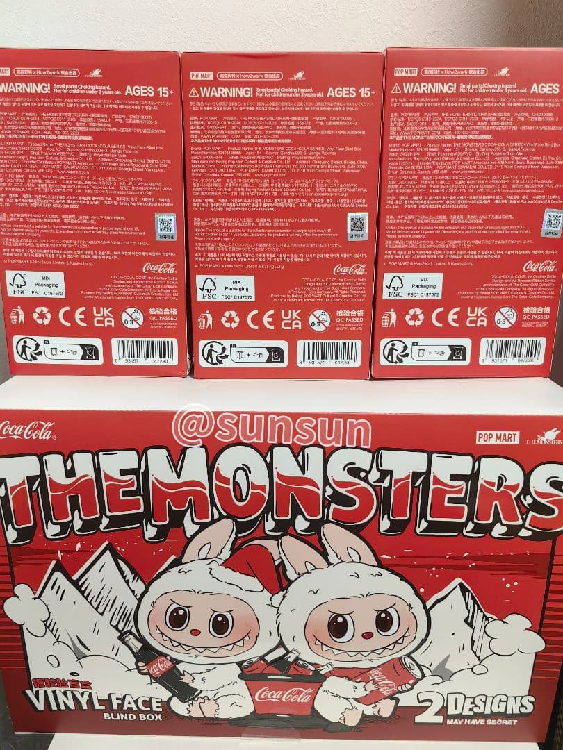 s*r様 POP MART LABUBU コカ·コーラ 新品未開封3個セット
