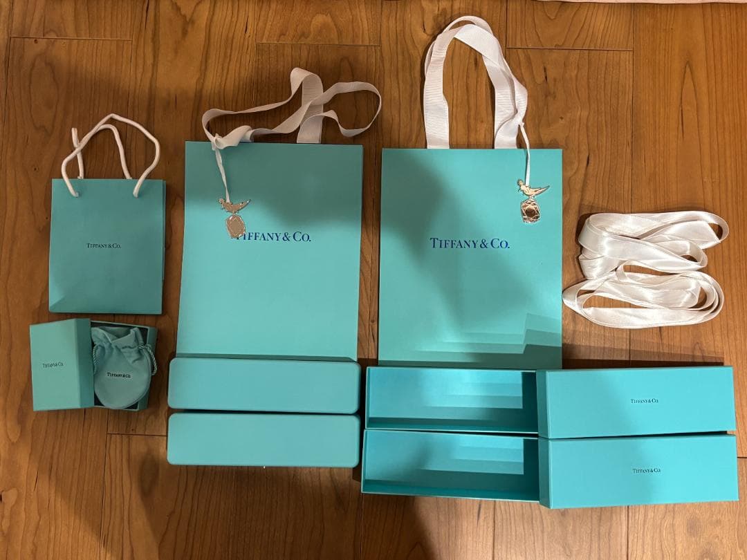 Tiffany 空箱・ジュエリーケース・紙袋3セット 限定チャーム付き