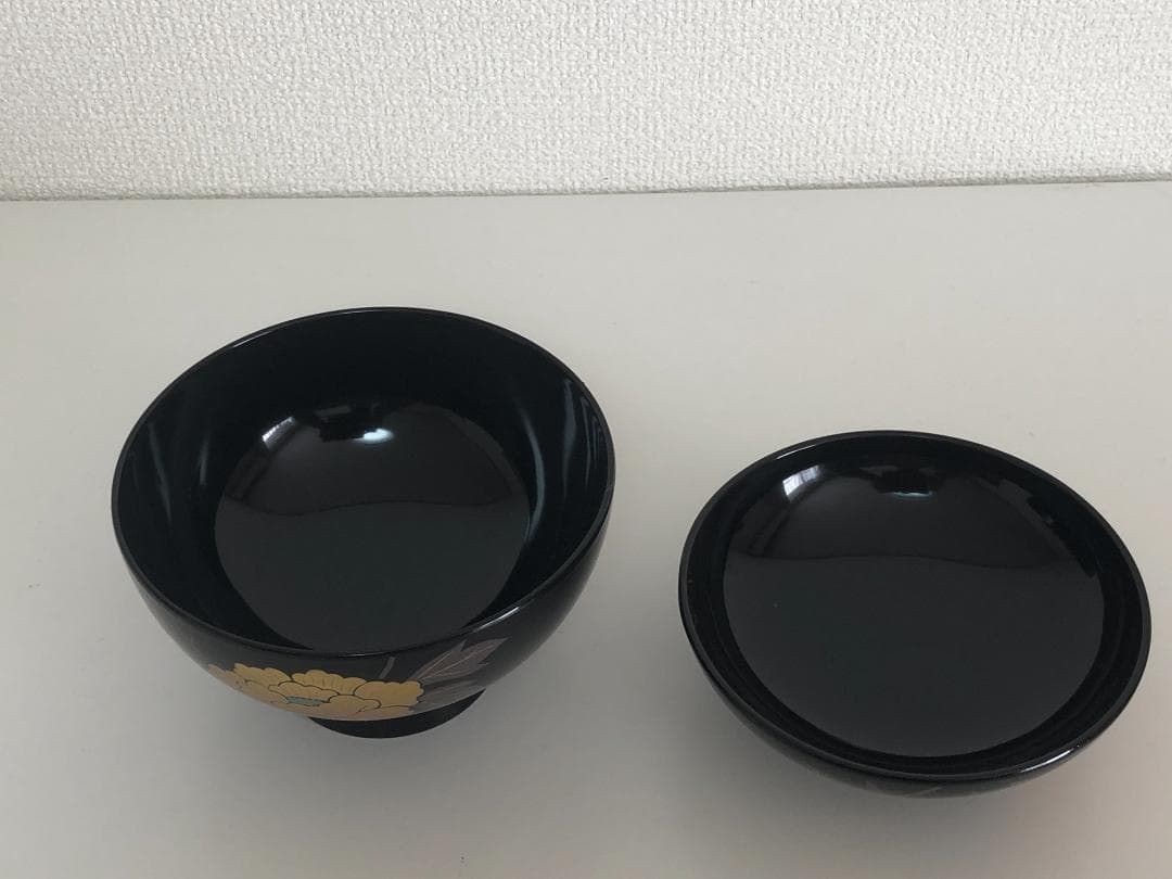 【送料込み・新品未使用】会津塗り 御吸物椀霧箱｛５点｝入り