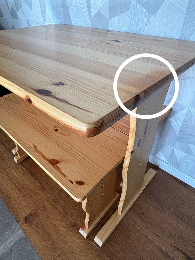 パイン材　ダイニングセット 家具 3点セット テーブル ベンチ