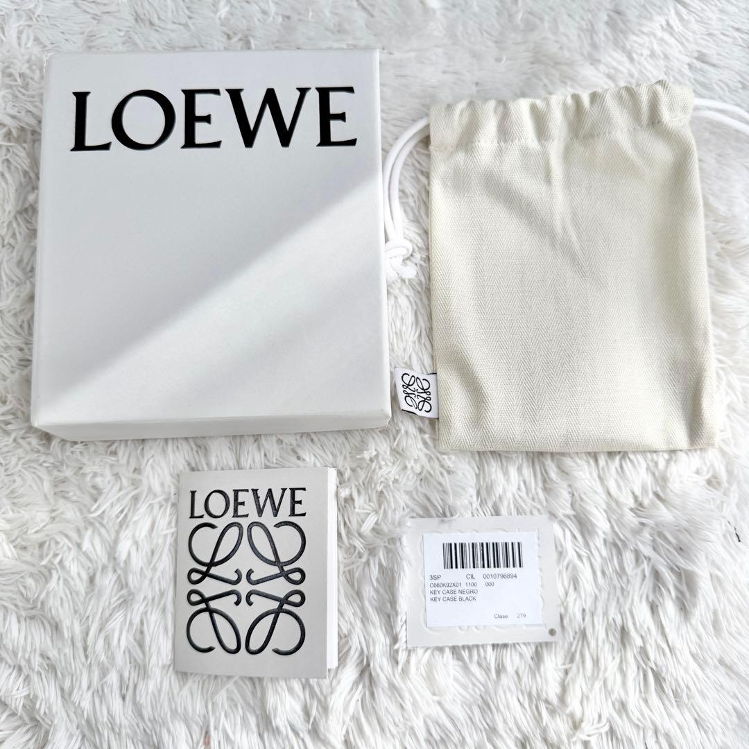 【極美品】ロエベ メンズ キーケース ソフトグレインカーフ ６連 アナグラム